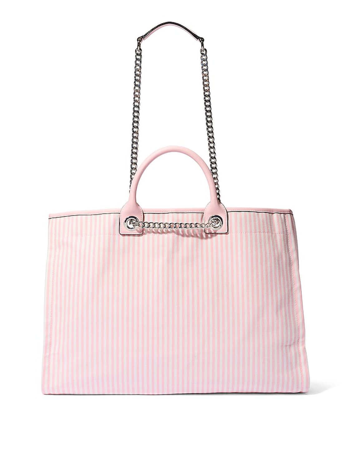 vs Victoria's Secret Chain Strap Tote Bag Small Heritage Stripe 2 of 3 