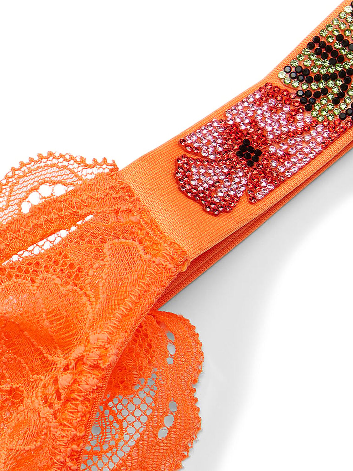 vs Very Sexy Shine Strap Lace Brazilian Panty Sunny Orange 4 of 4 