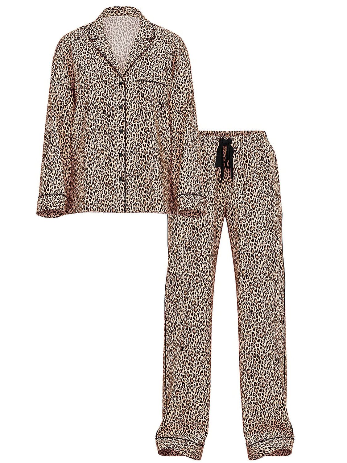 vs Victoria's Secret Flannel Long Pajama Set Marzipan Leo 3 of 3 