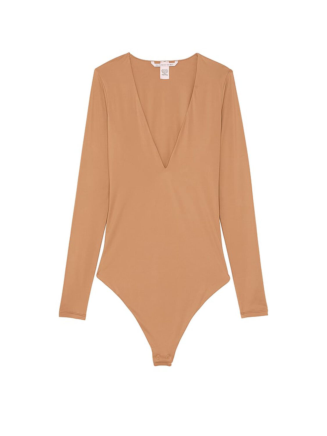 vs Victoria's Secret BODYWEAR by Victoria with FeatherSoft™ Innovation V-Neck Bodysuit Toffee 3 of 3 