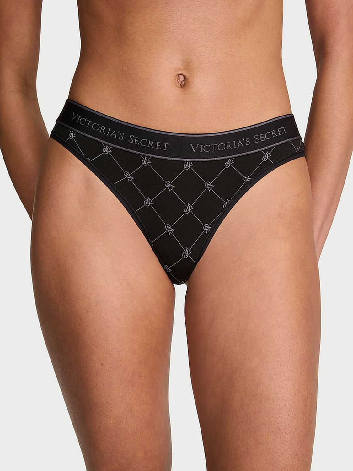 vs Cotton Logo Cotton Thong Panty 1 of 2 