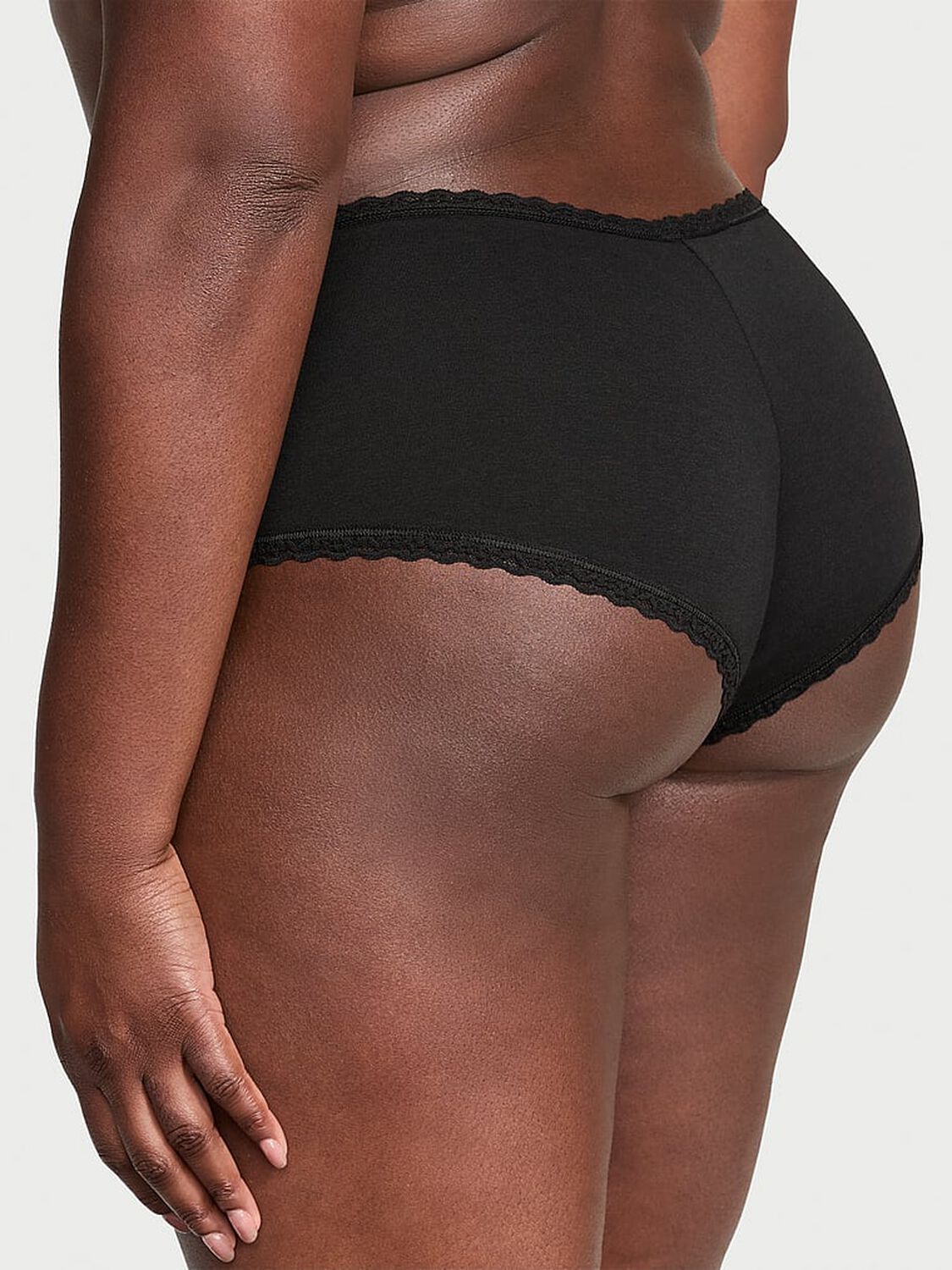 vs The Lacie Cotton Lace-Waist Cheeky Panty Black 2 of 3 