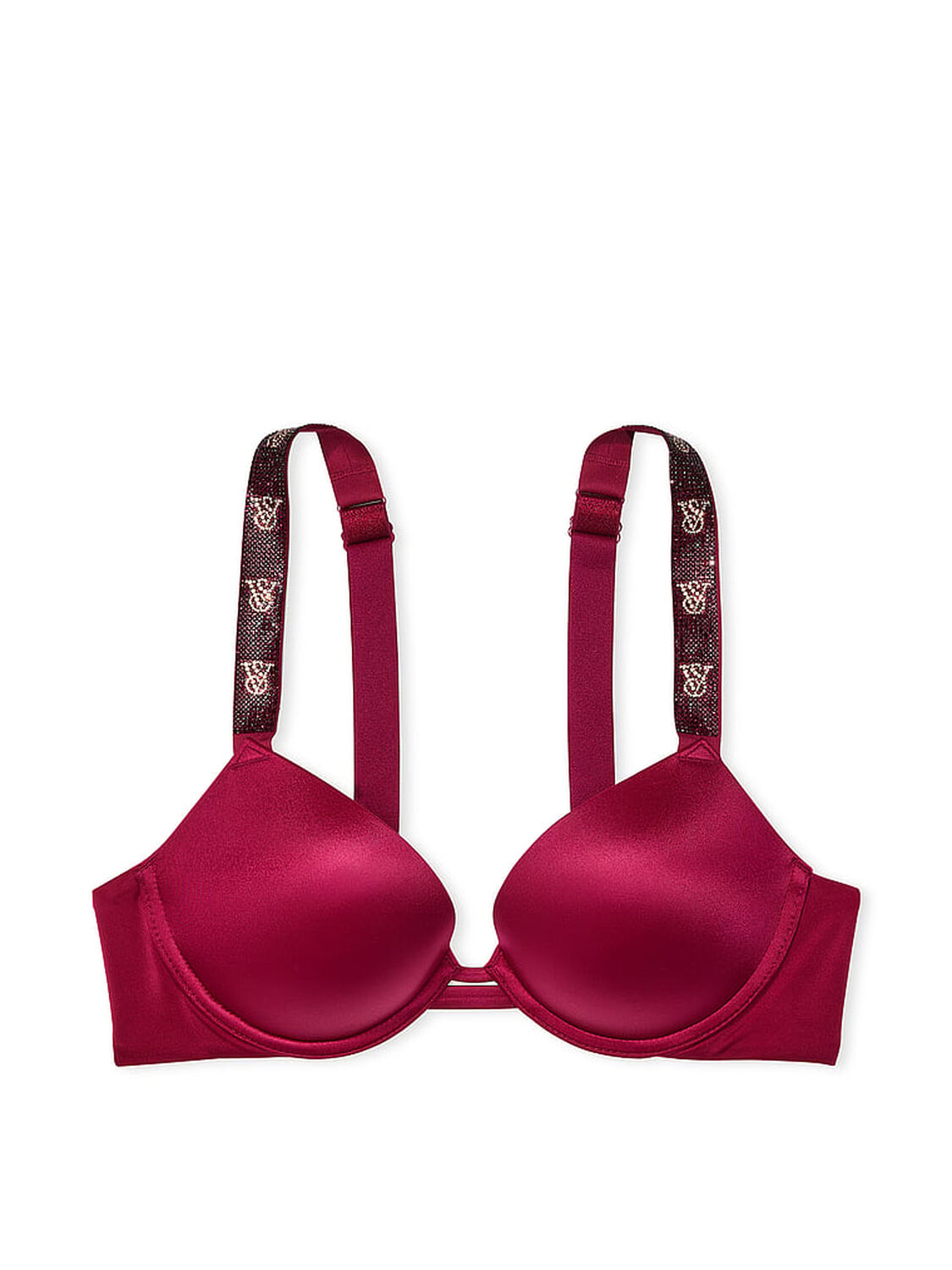 vs Very Sexy Shine Strap Push-Up Bra Campari Red 3 of 4 