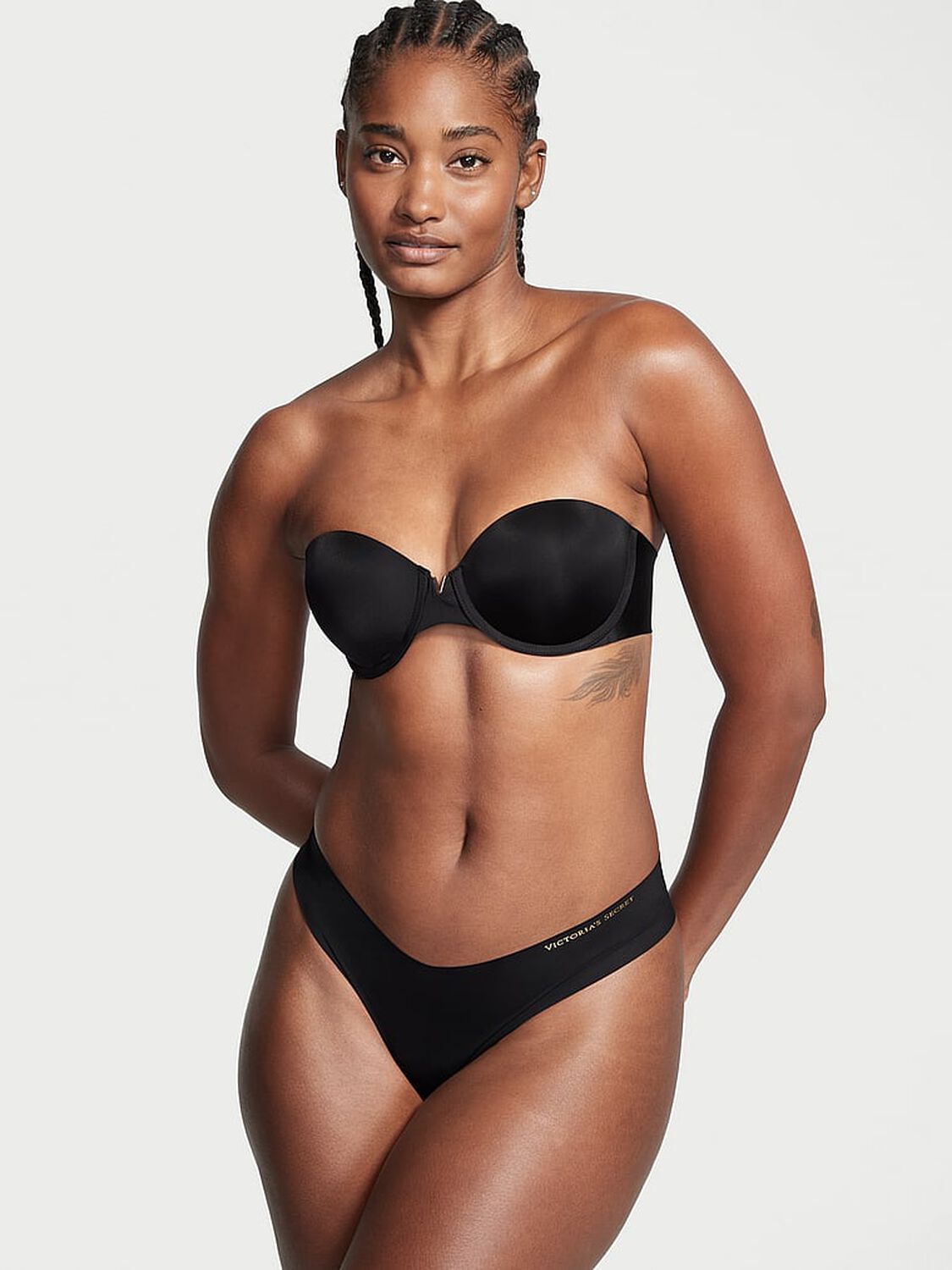 vs Victoria's Secret Bare Illusions Smooth Uplift Strapless Bra Black 1 of 4 