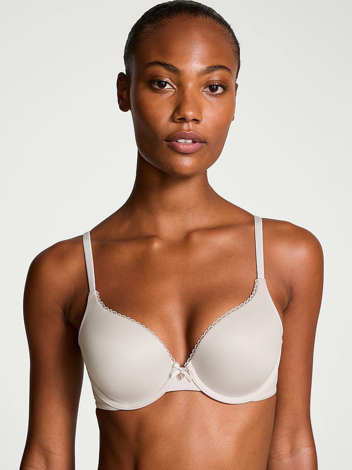 vs Body By Victoria Perfect Shape Push-Up Smooth Bra Silver Pearl 1 of 3 