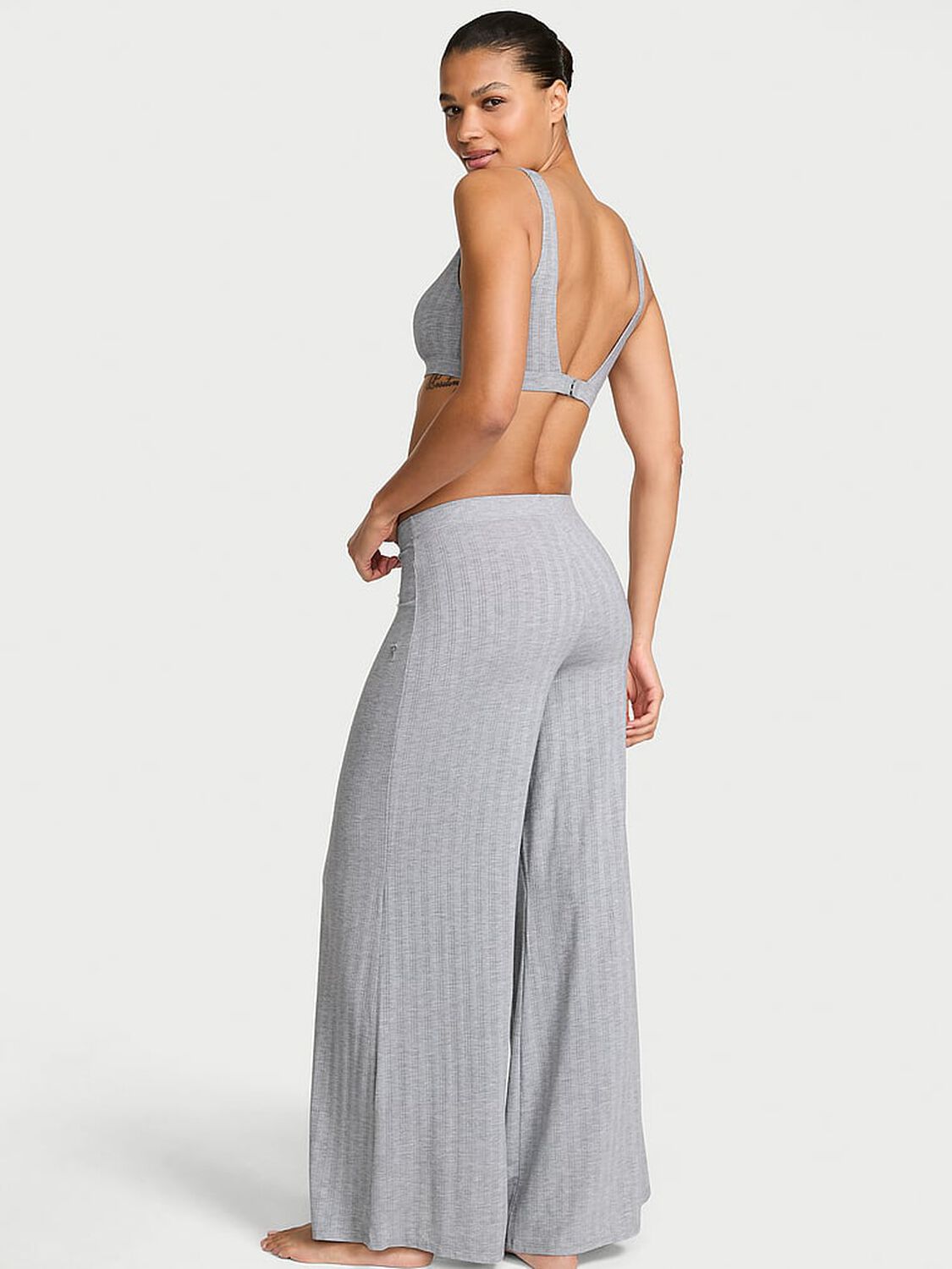 vs Victoria's Secret SoSoft&trade; Modal Ultra-Fine Wide-Leg Pant Medium Heather Grey 2 of 2 
