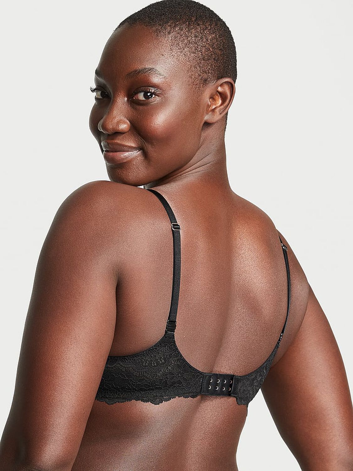 vs Dream Angels Wicked Unlined Smooth & Lace Balconette Bra Black 2 of 4 