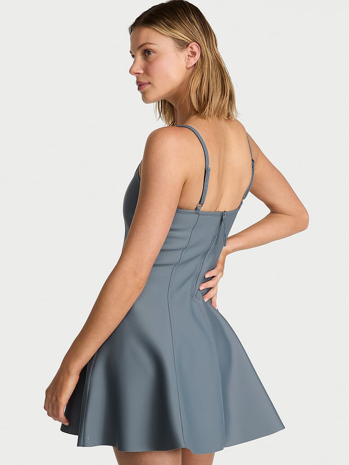 vs Vsx VSX Defined Scuba Flare Dress Dark Steel 2 of 2 