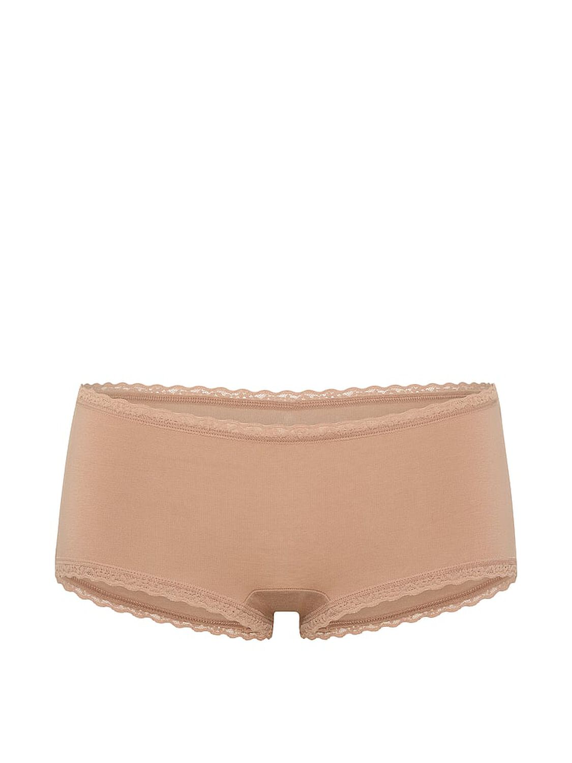 vs Lace Trim Cotton Lace-Trim Boyshort Panty Praline 3 of 3 
