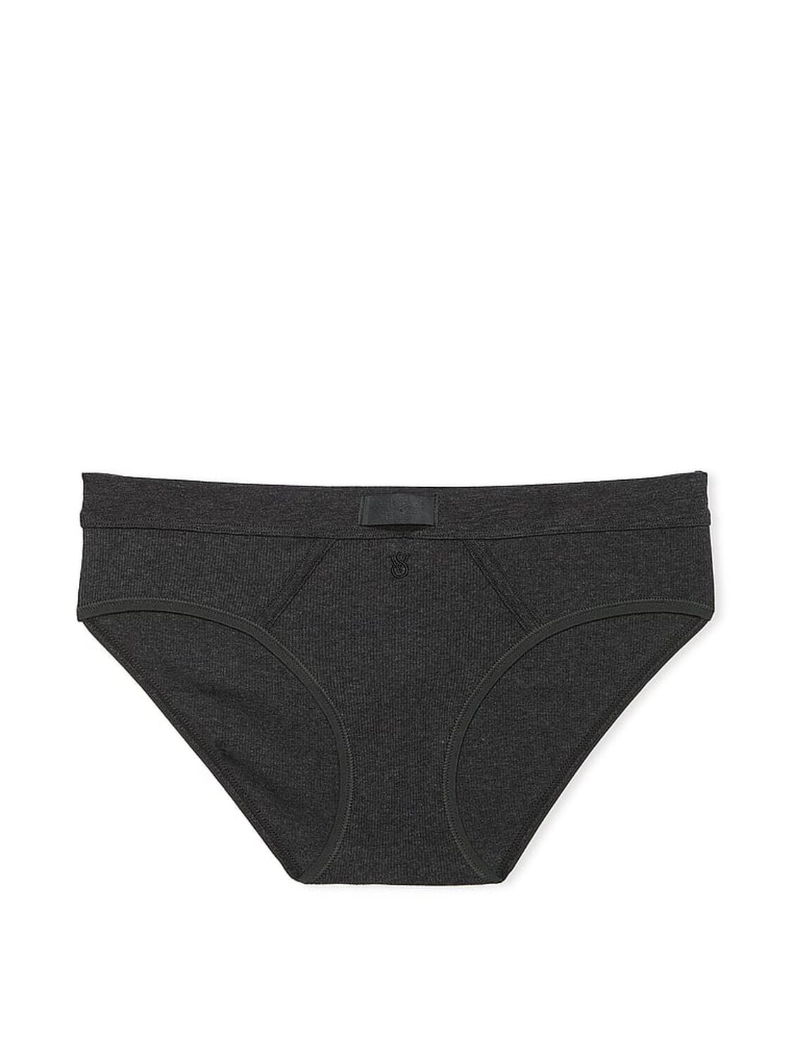vs Cotton Logo Patch Cotton Hiphugger Panty Charcoal Grey 3 of 3 