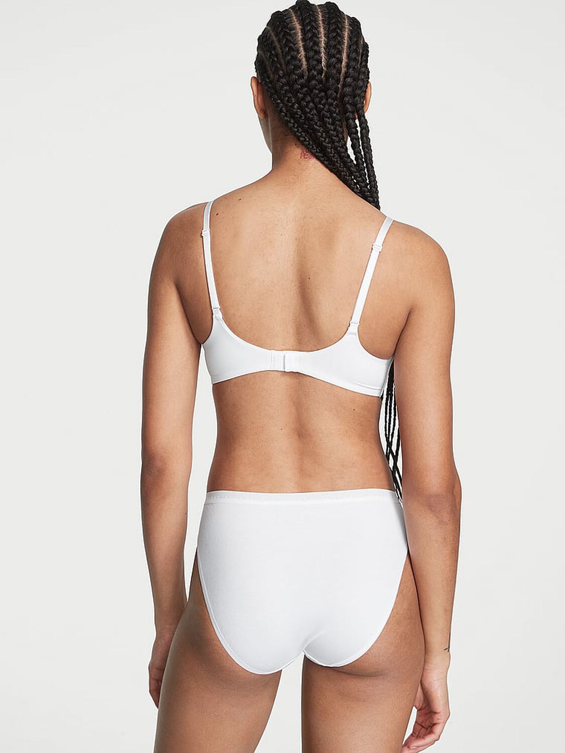 vs Victoria's Secret Stretch Cotton Bikini Panty Vs White 2 of 3 