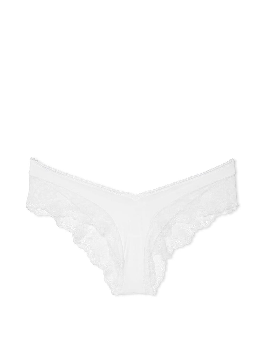 vs Very Sexy Rose Lace-Trim High-Leg Cheeky Panty Vs White 3 of 3 