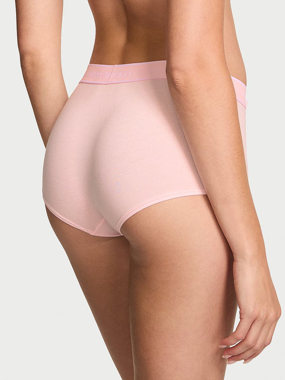 vs Cotton Logo Cotton Boyshort Panty Angel Pink 2 of 2 