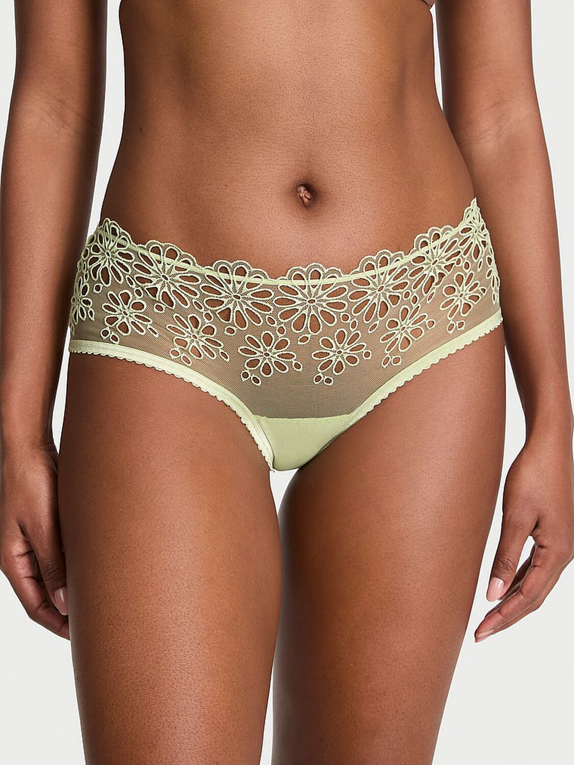 vs The Lacie Eyelet Mesh Cheeky Panty Reed Green 1 of 4 