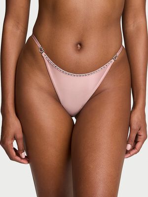 Twinkle Heart Satin Brazilian Panty