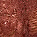 Wicked Unlined Rose Lace Apron Set, Dark Chili, swatch