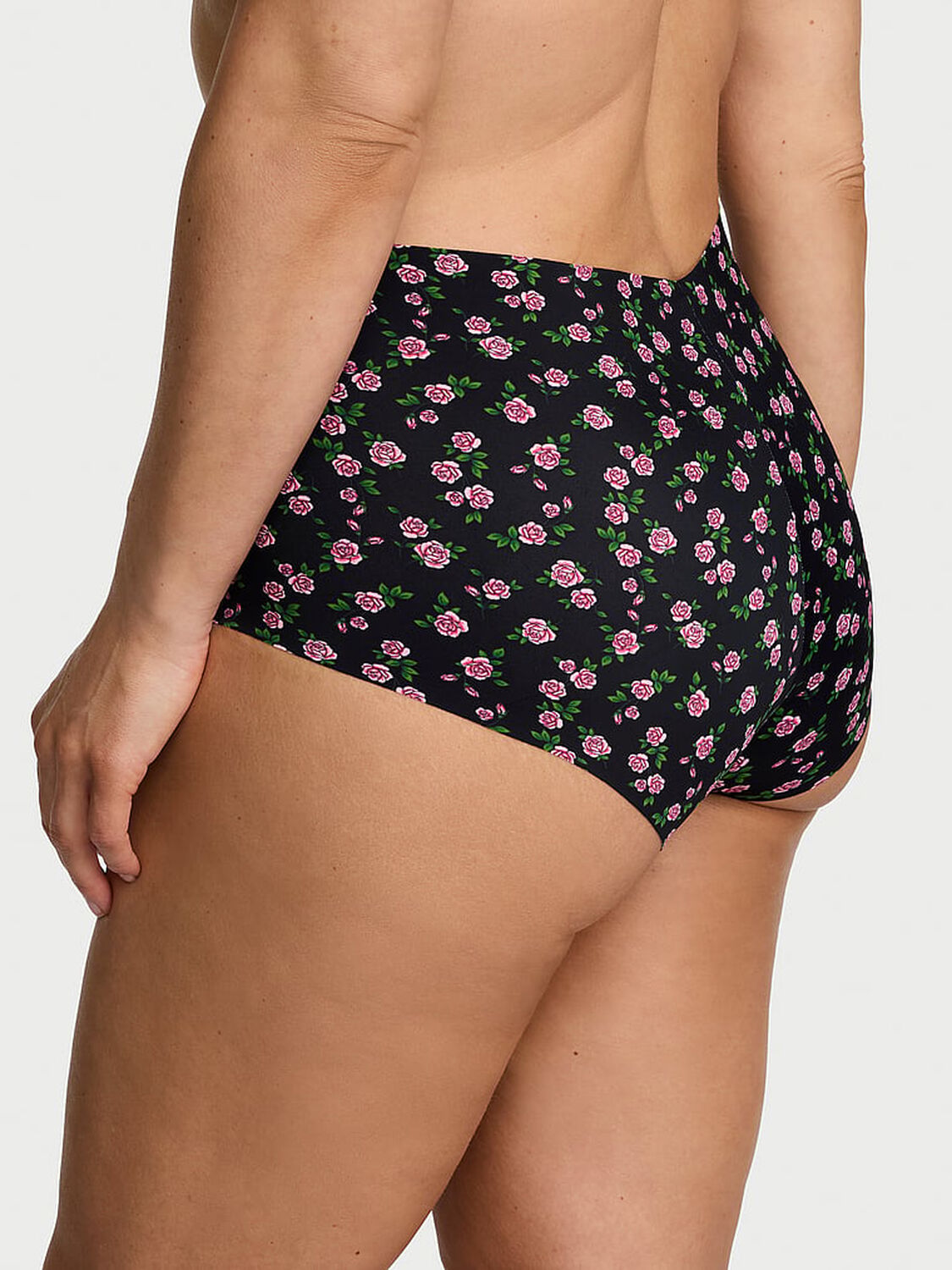 vs No-Show No-Show Modern Brief Panty Black Roses 2 of 3 