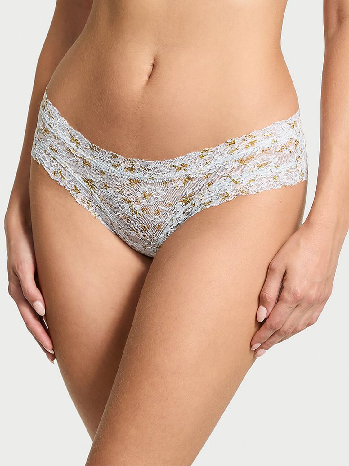vs The Lacie Posey Lace Cheeky Panty Palest Blue Ditsy Floral 1 of 3 