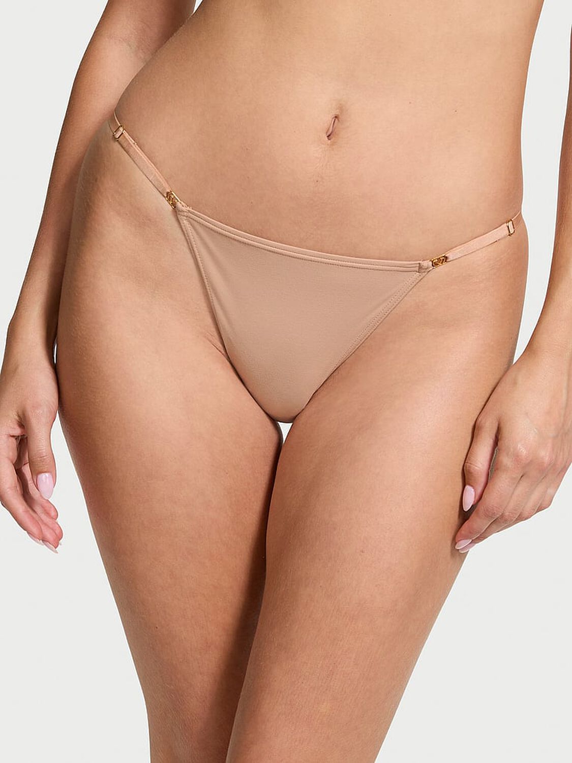 vs Dream Angels Smooth Adjustable String Bikini Panty Praline 1 of 4 