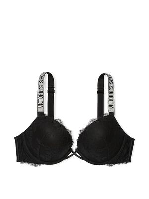 Shine Strap Lace Push-Up Bra