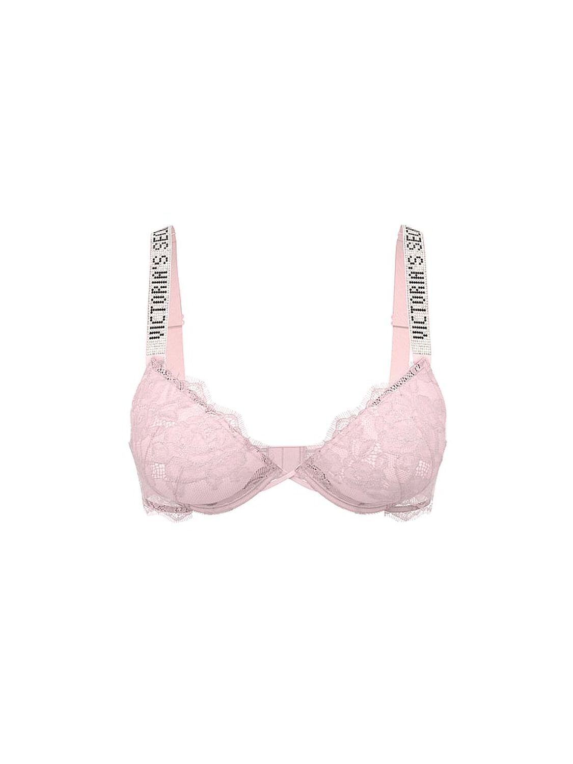 vs Very Sexy Shine Strap Lace Push-Up Bra Angel Pink 2 of 3 