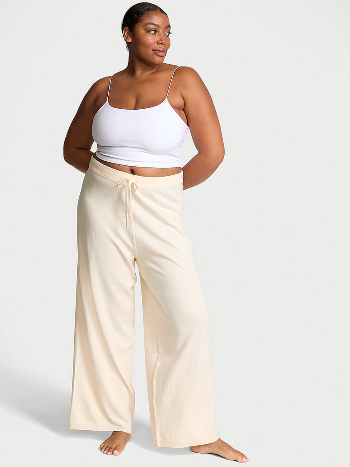 vs Victoria's Secret Luxe Crème Knit Lounge Pants 1 of 4 