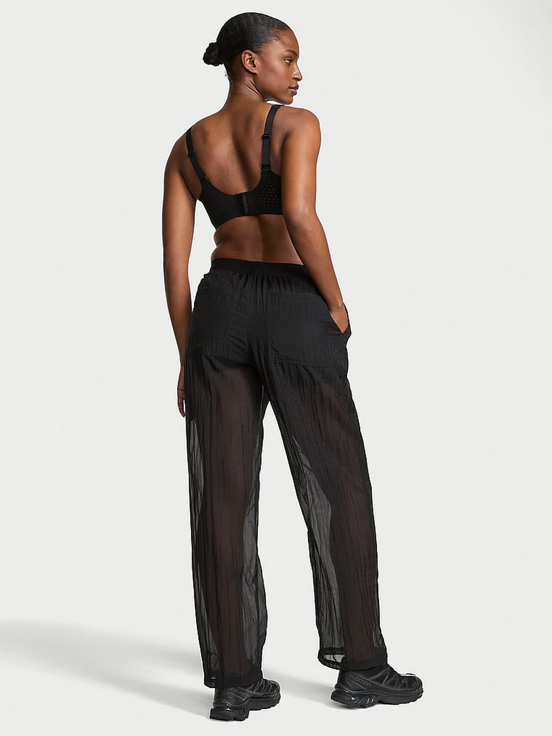 vs Vsx VSX Sheer Ripstop Wide-Leg Pant Black 2 of 2 