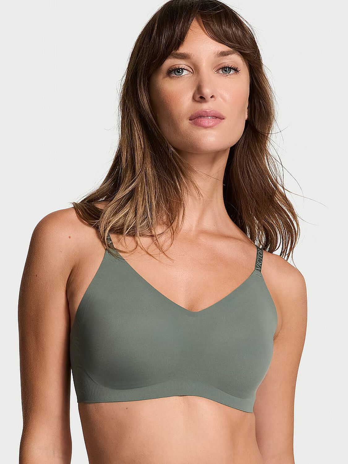 vs The T-Shirt Lightly Lined Wireless Comfort Bra Faded Sage 1 of 3 