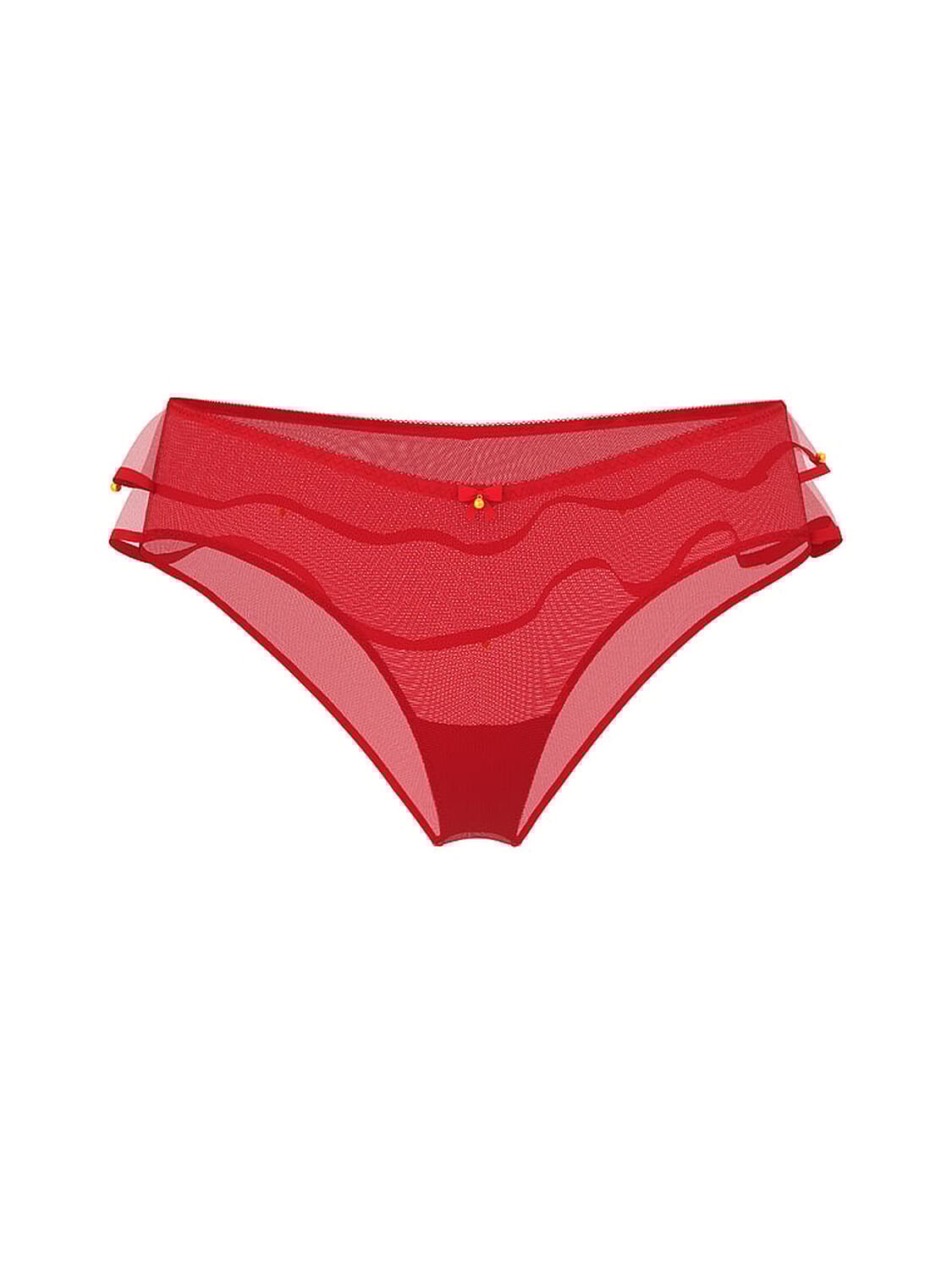 vs Very Sexy Jingle Belle Ruffled Mesh Cheeky Panty Lipstick 3 of 3 