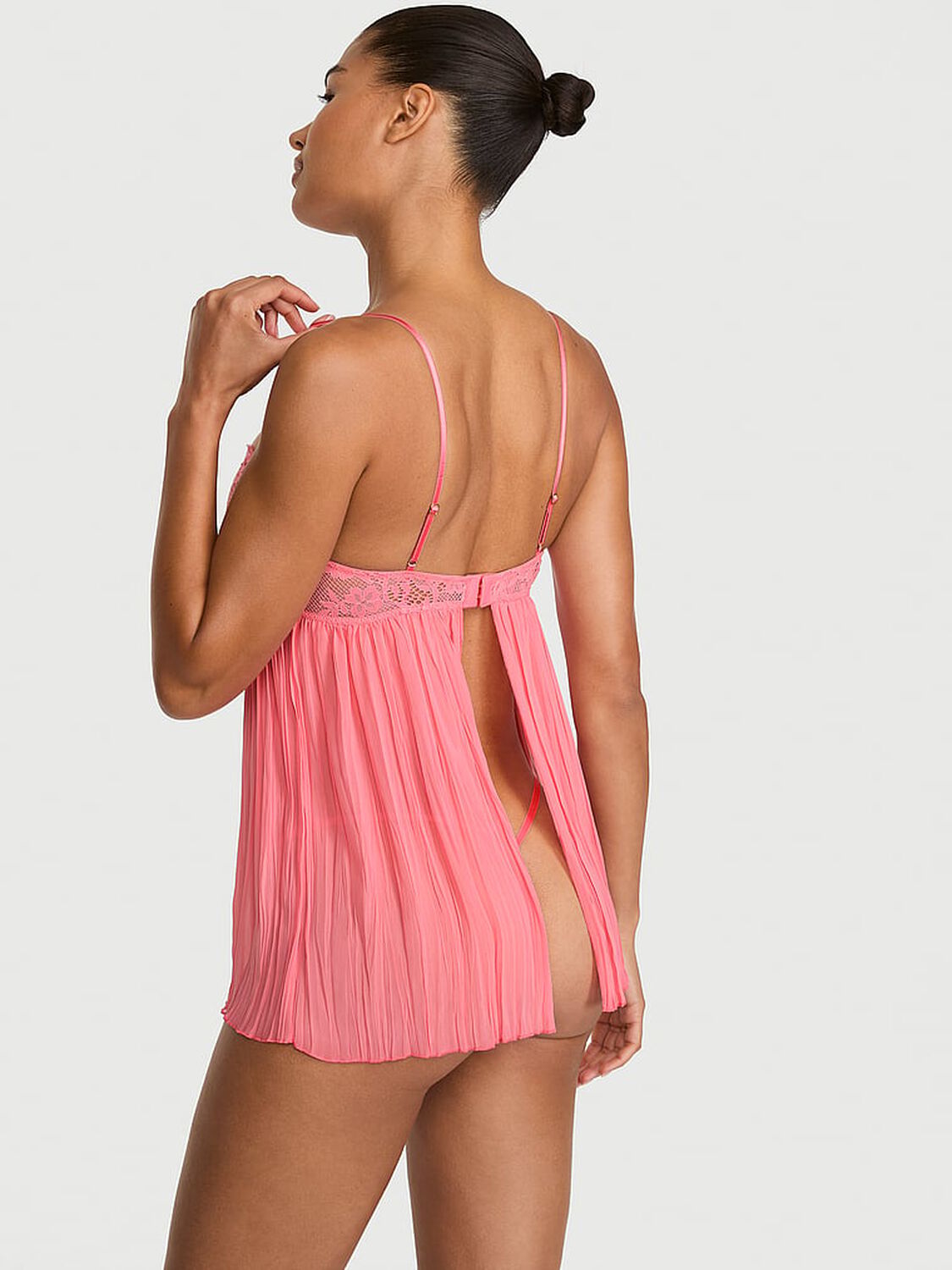 vs Dream Angels Victoria's Secret Dream Lace Pleated Babydoll Set 2 of 3 