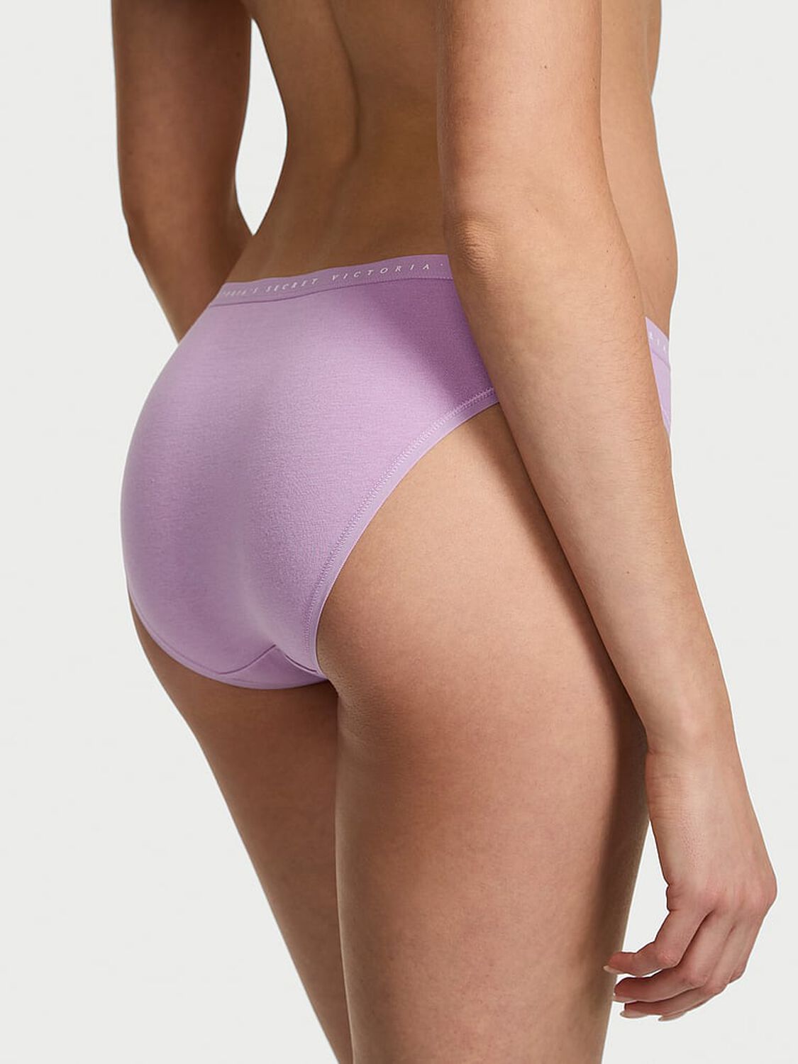 vs Victoria's Secret Body by Victoria Stretch Cotton Bikini Panty Light Lilac 2 of 3 