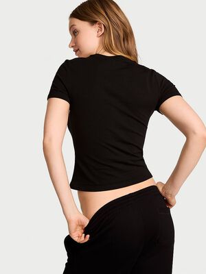 Stretch Cotton Fitted Tee