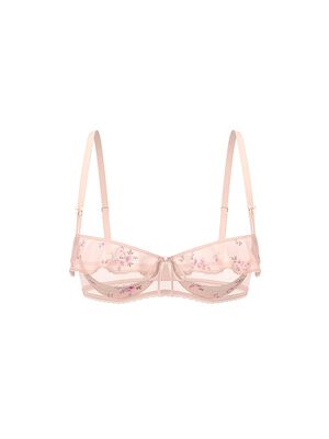 Wicked Unlined Sheer Flutter Open-Cup Balconette Bra