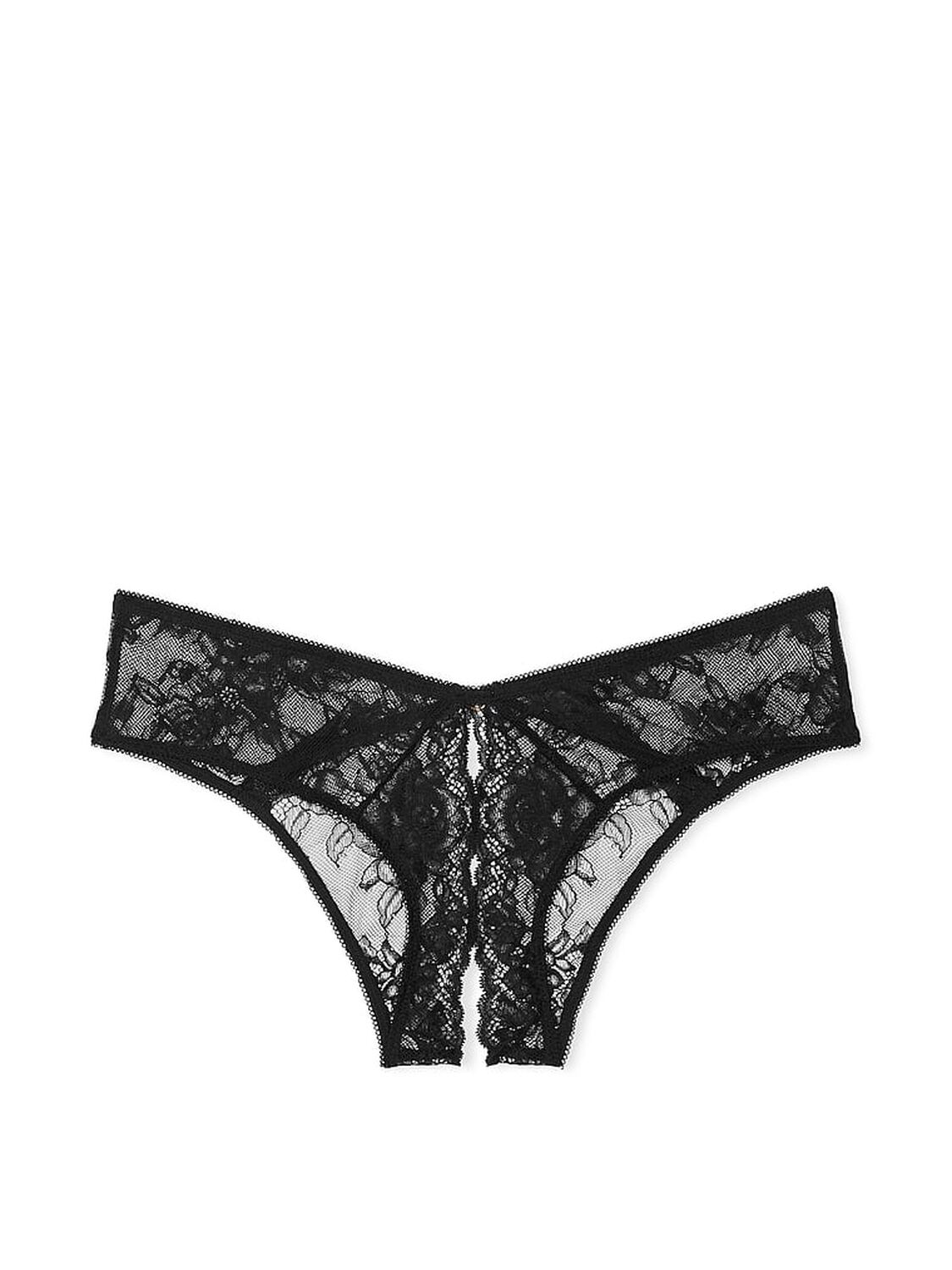 vs Very Sexy Rose Lace Crotchless Cheeky Panty 3 of 3 