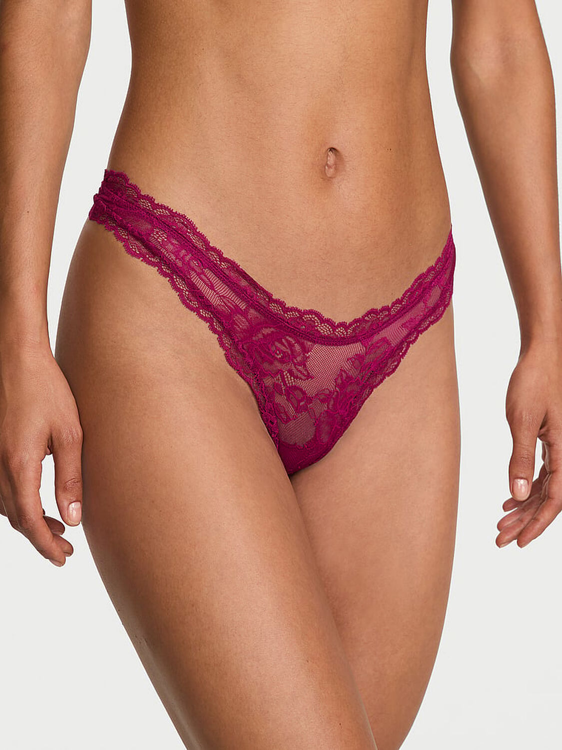 vs Very Sexy Rose Lace High-Leg Thong Panty Fresh Jam 4 of 4 