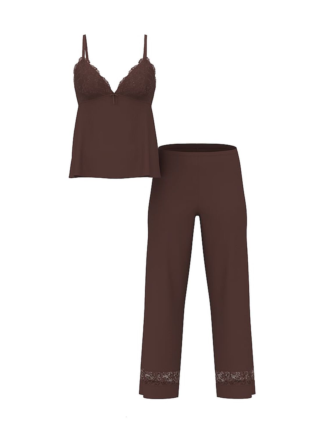 vs Victoria's Secret SoSoft&trade; Modal Lace-Trim Cami & Pants Set Ganache 3 of 3 
