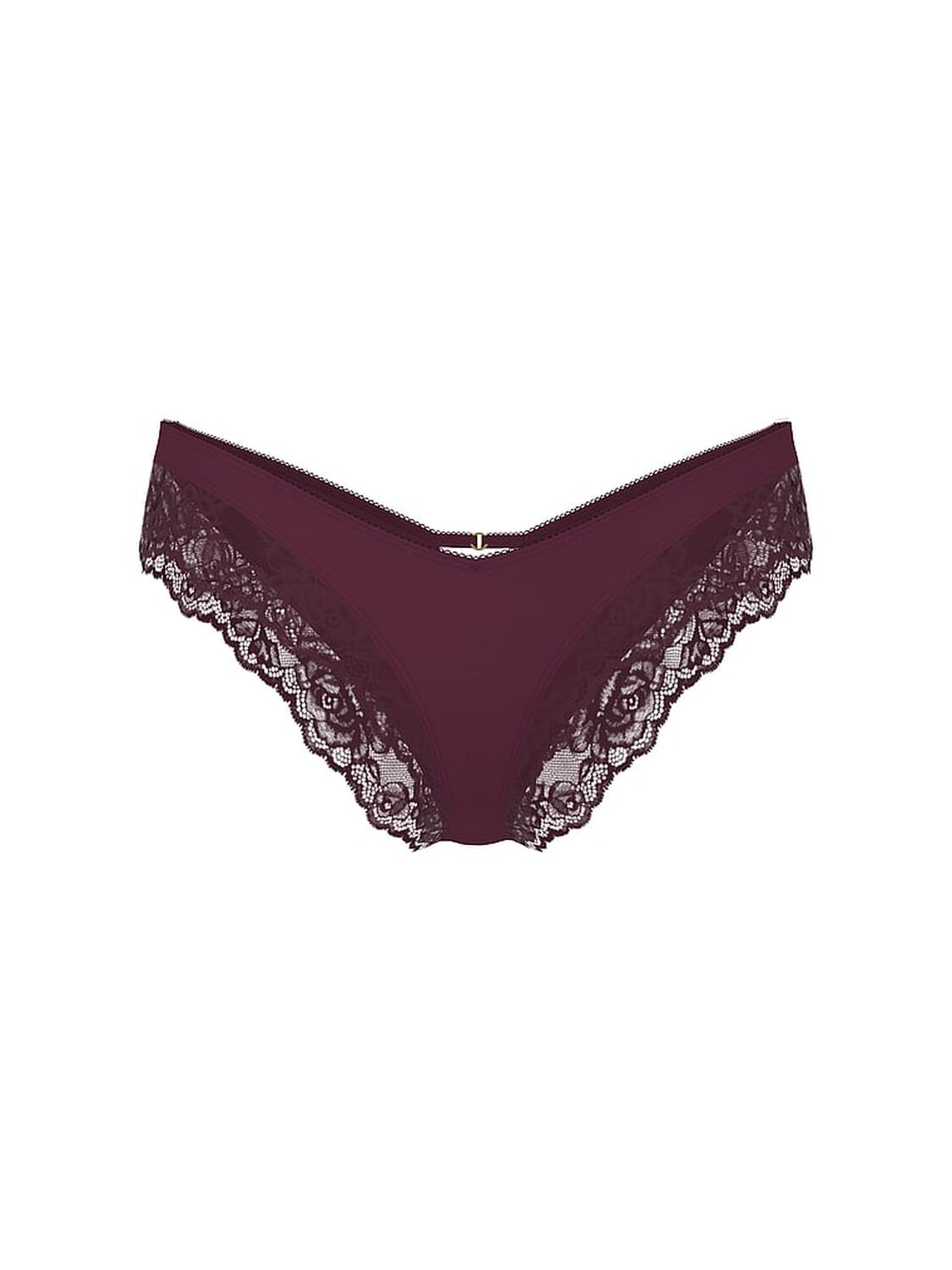 vs Very Sexy Rose Lace-Trim High-Leg Cheeky Panty Winter Wine 3 of 4 