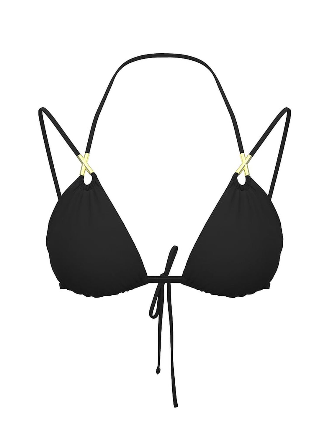 vs Victoria's Secret Swim Archives Sexy Straps Triangle Bikini Top Black 3 of 3 