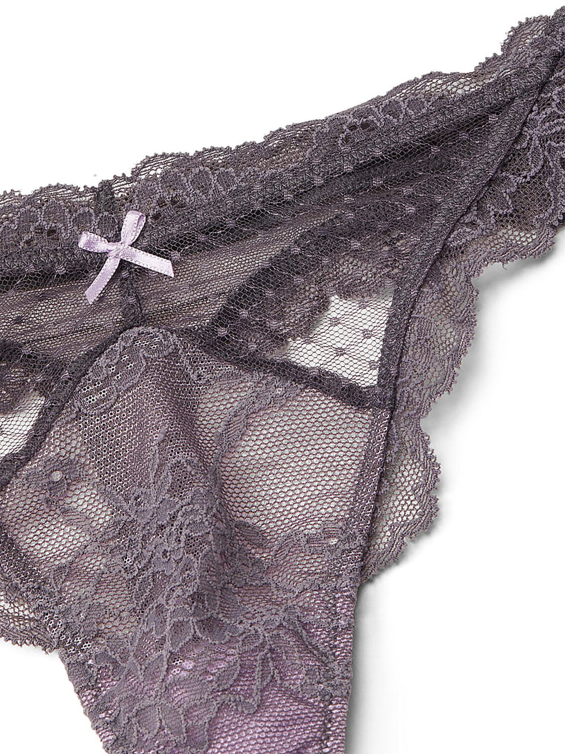 vs Dream Angels Lace & Mesh Thong Panty 4 of 4 