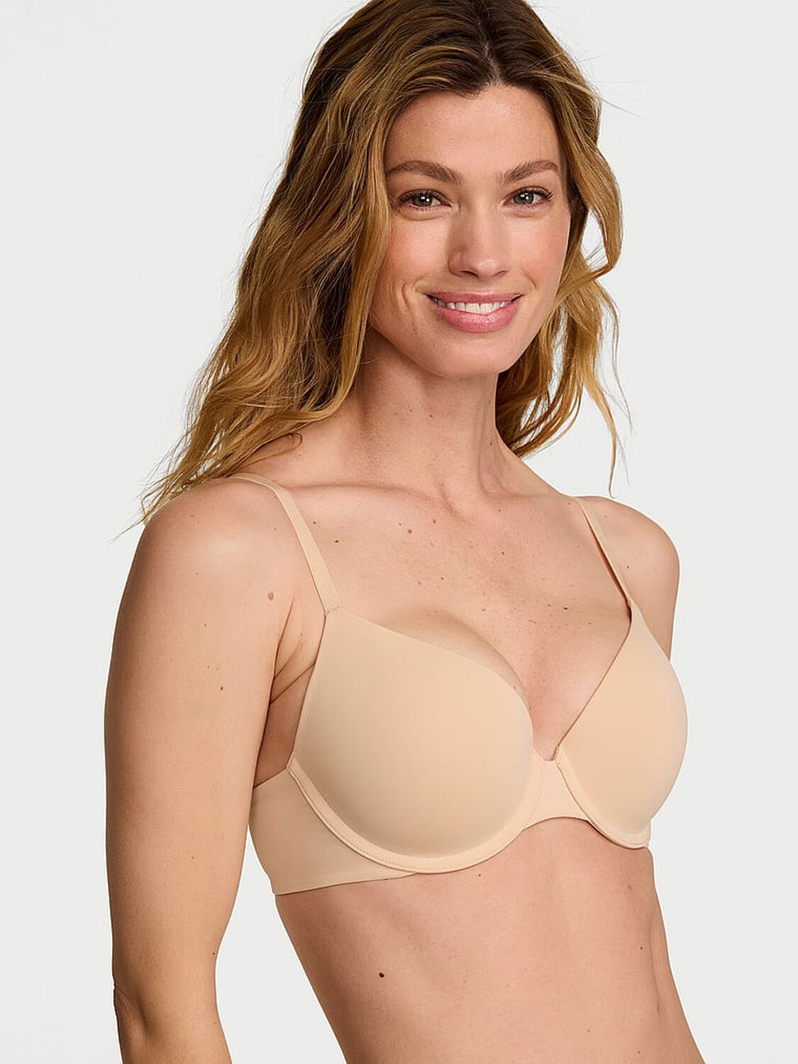 vs The T-Shirt Perfect Shape Smooth Push-Up Bra Marzipan 1 of 3 