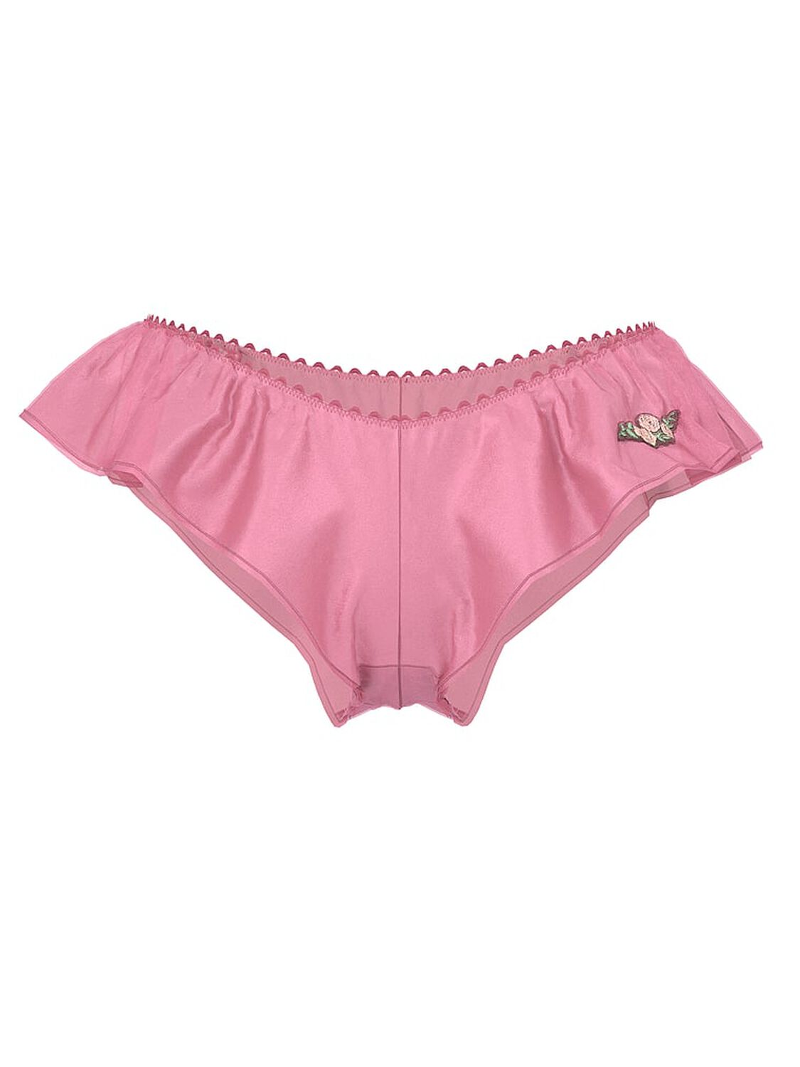 vs Dream Angels Sweet Melody Motif Satin Flutter Brazilian Panty Rsvp Pink 3 of 3 