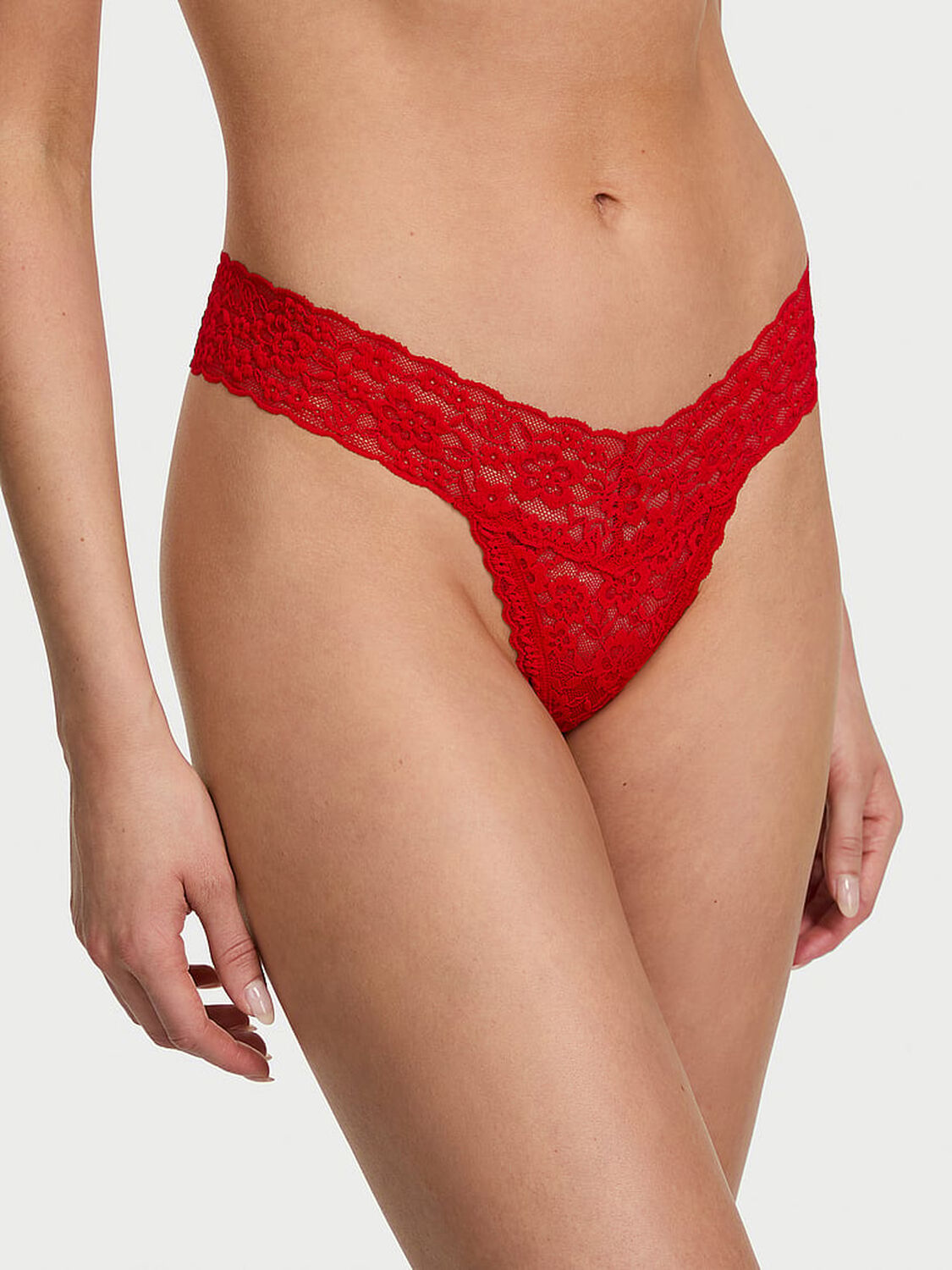 vs The Lacie Blossom Lace Thong Panty Lipstick 1 of 3 