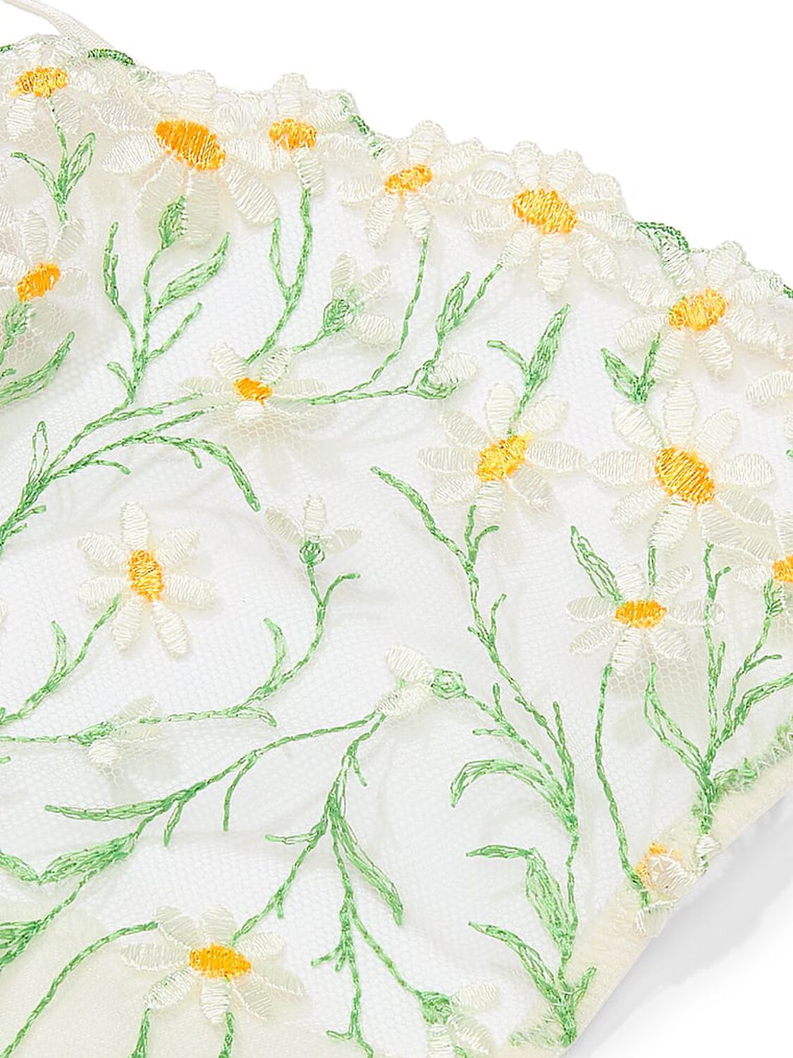 vs Dream Angels Daisy Chain Embroidery V-String Panty White Daisies 4 of 4 