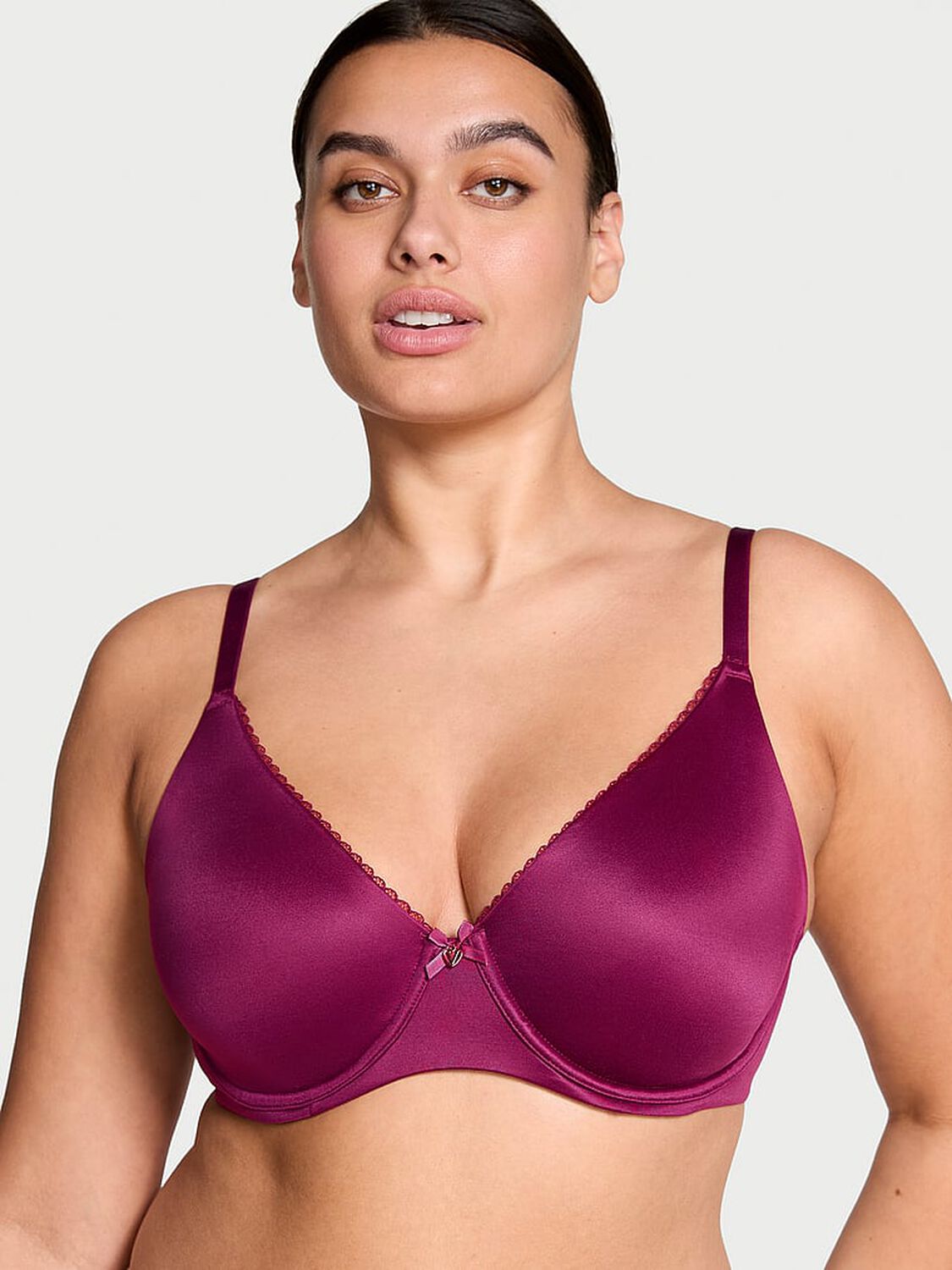 vs Body By Victoria Invisible Lift Full-Coverage Minimizer Bra Plum Rouge 1 of 3 