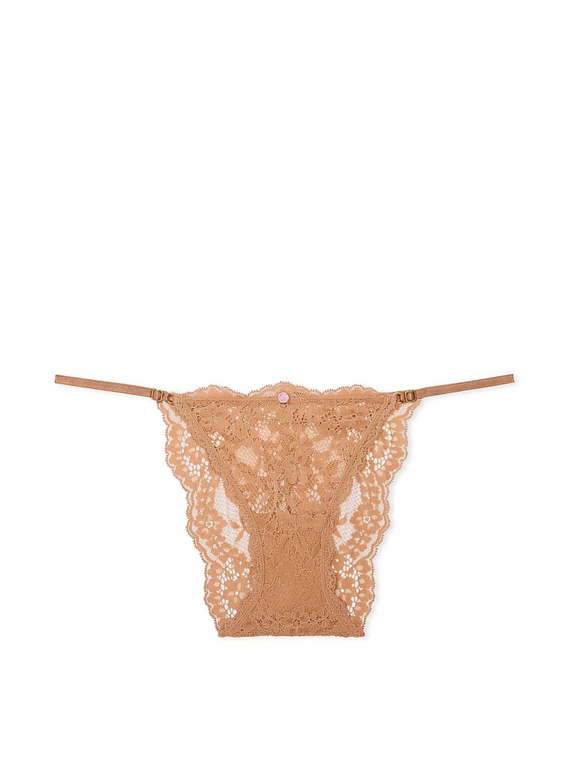 vs Dream Angels Lace Adjustable String Bikini Panty Toffee 3 of 4 