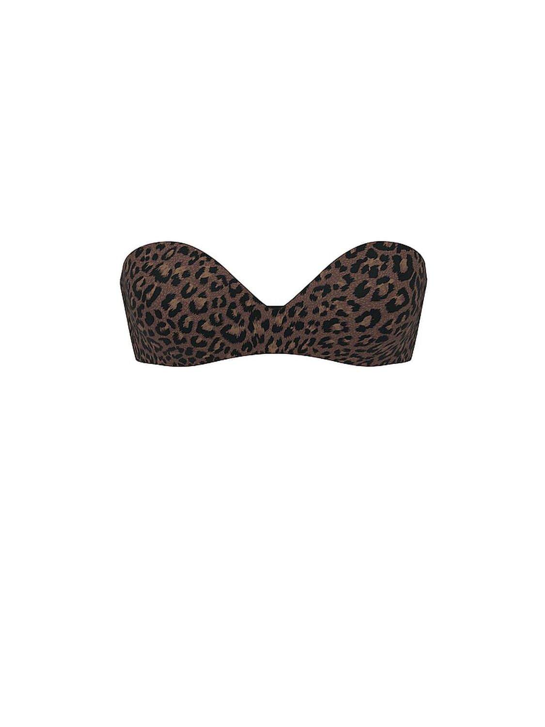vs Victoria's Secret Bare Bombshell Add-2-Cups Push-Up Strapless Bra Ganache Leopard 3 of 4 