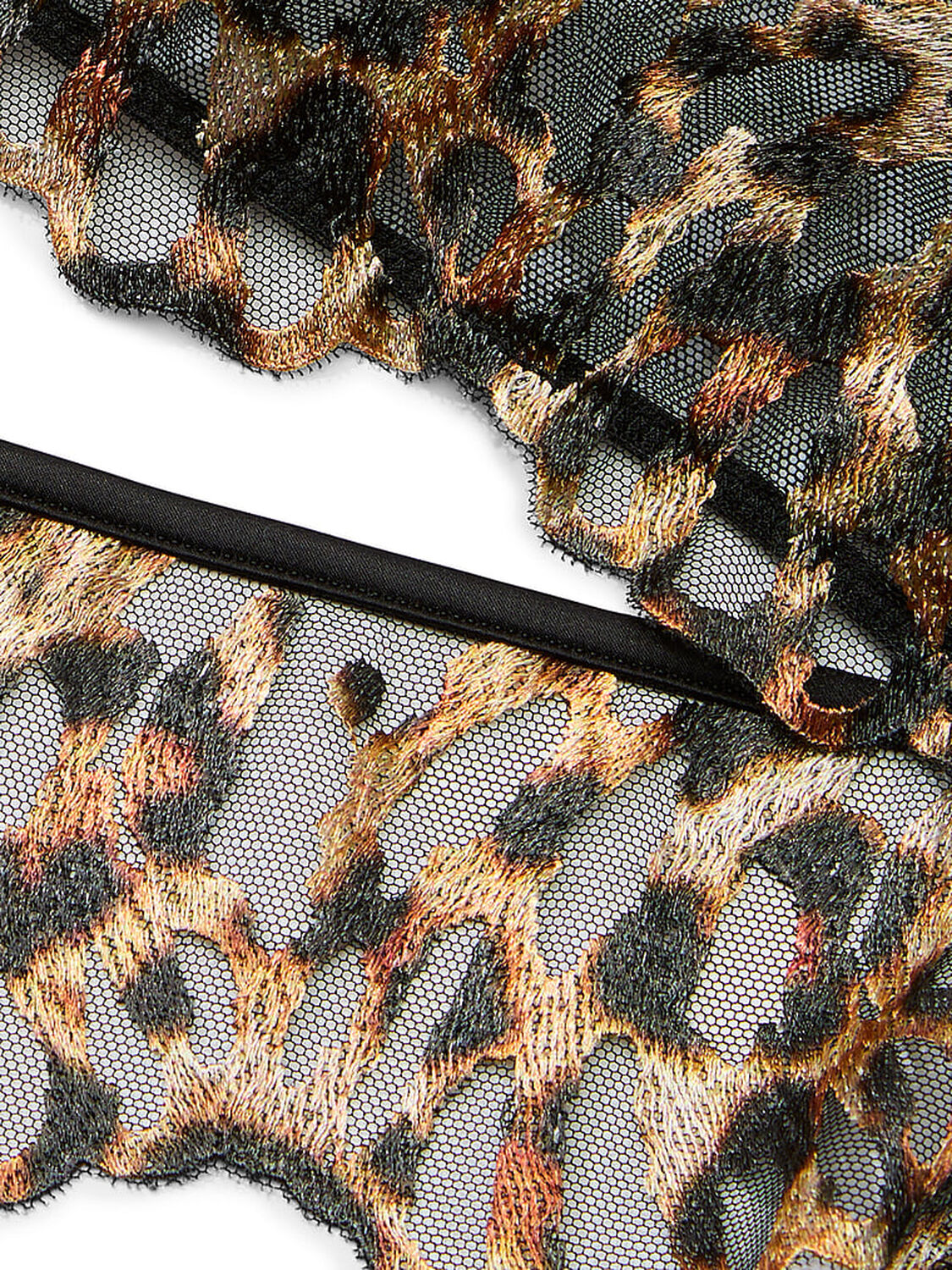vs Very Sexy Leopard Embroidery Strappy Bra Top Black Leopard 4 of 4 