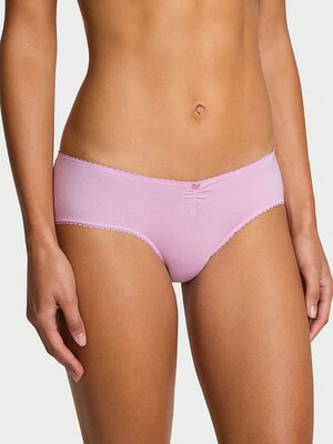 Stretch Cotton Heart Lace Hiphugger Panty