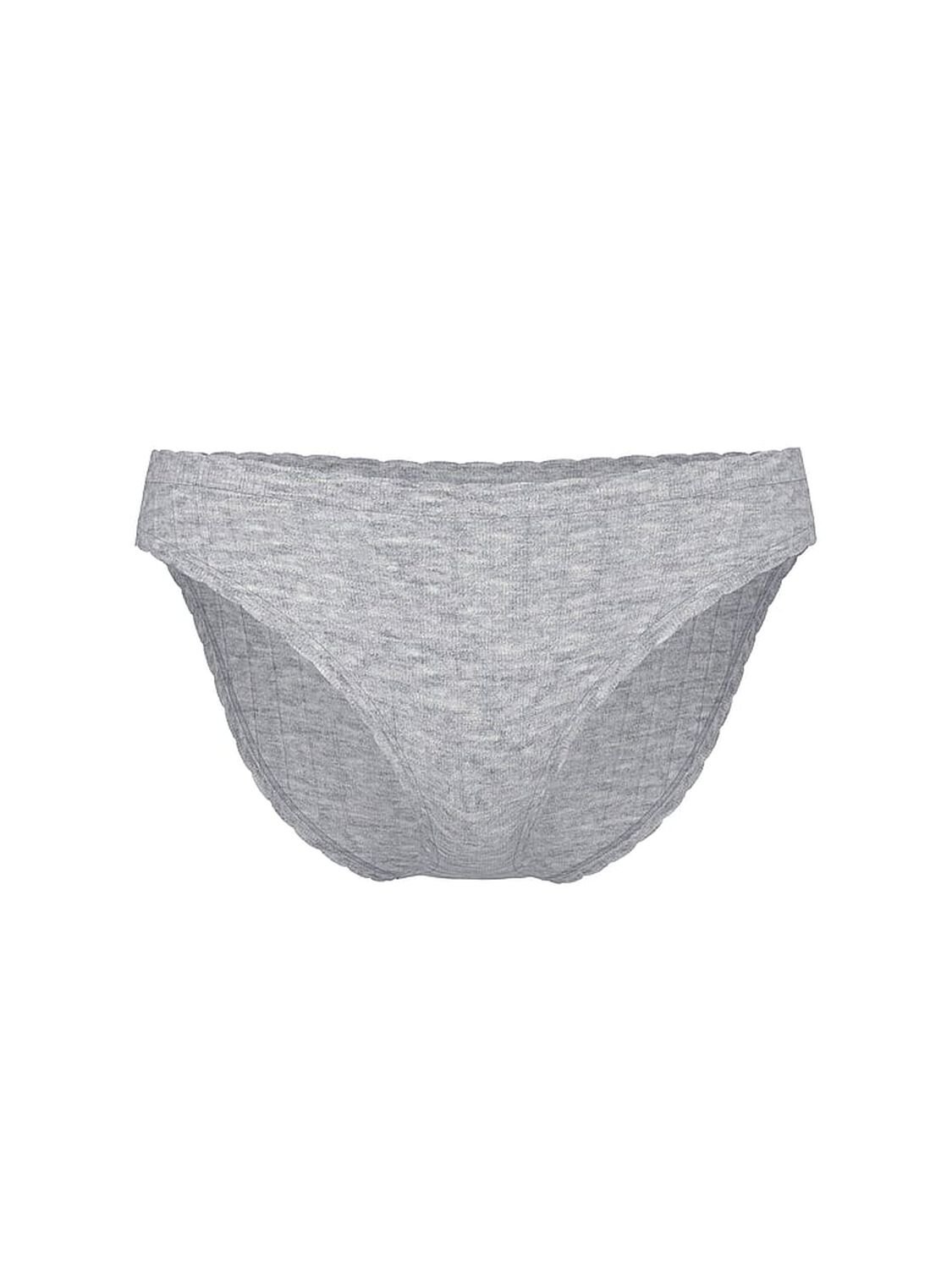 vs Seamless Seamless Cotton Rib Bikini Panty Medium Heather Grey 1 of 2 