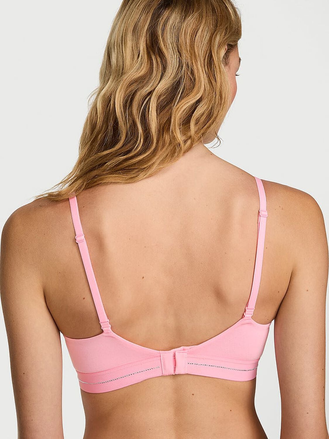 vs The T-Shirt Signature Shine Cotton Lightly Lined Balconette Bra Victoria Pink 2 of 3 